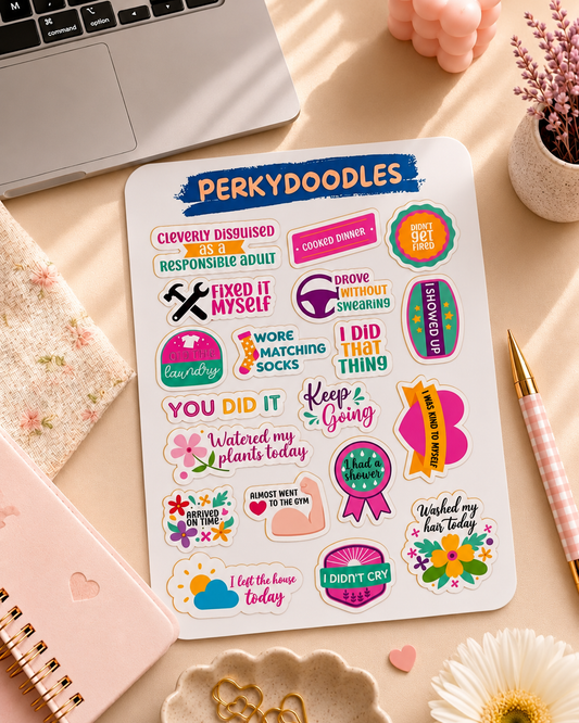 Adulting compilation sticker sheet | Planner & Journal Vinyl Stickers