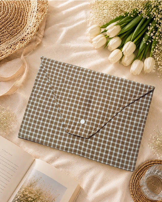Laptop Sleeve- Vintage Brown Checkered