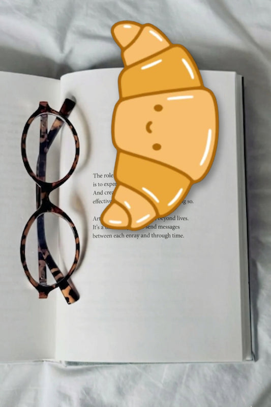 Butterbean Bookmark | Cute Croissant Bookmark for Book Lovers
