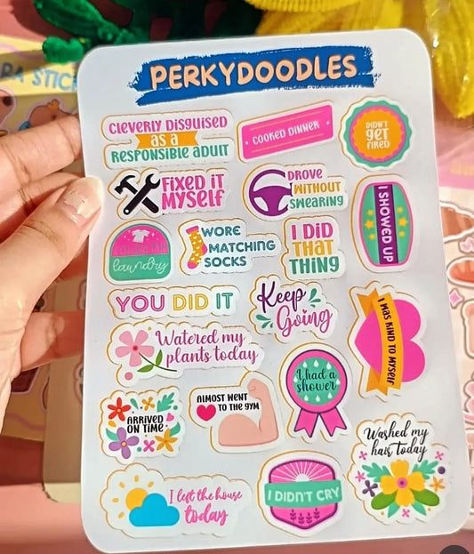 Adulting compilation sticker sheet | Planner & Journal Vinyl Stickers